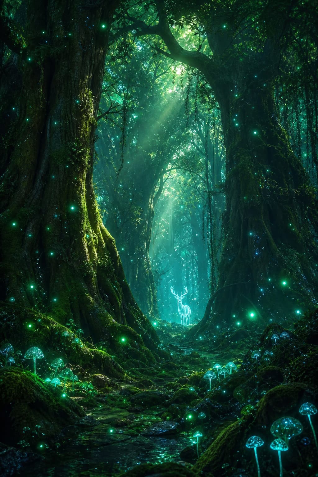 AI生成的梦幻森林